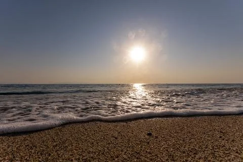A sunset on the sea beach Stock-Fotos