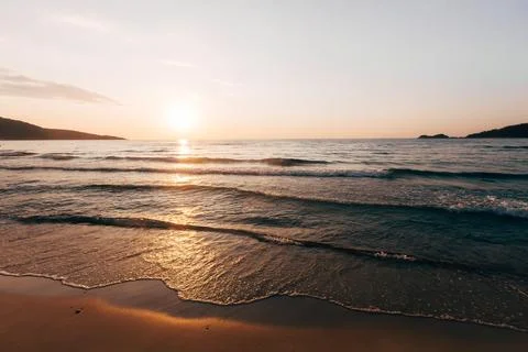 A sunset on the sea beach 写真素材