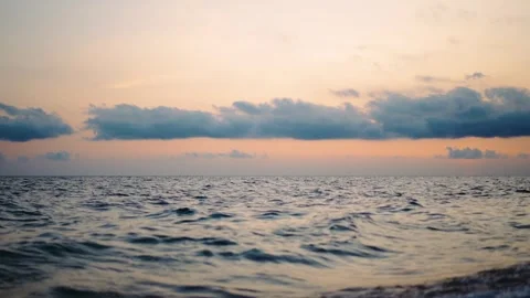 Sunset Sea Calmness Evening Waves Horizont Stock Footage 312671347