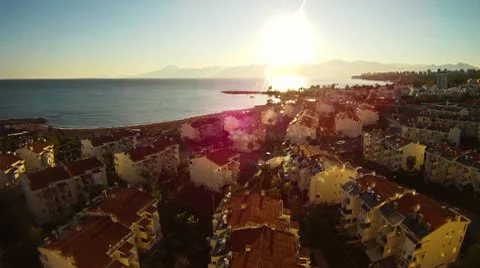 Sunset sea-city Stock-Footage 8997524