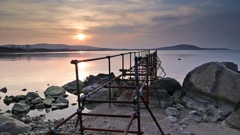 Sunset at the sea coast 스톡 동영상 72742983