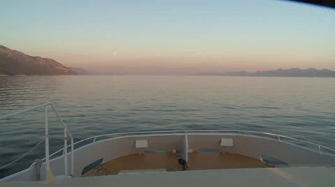 Sunset on the Sea of Croatia Stock Footage 31966007