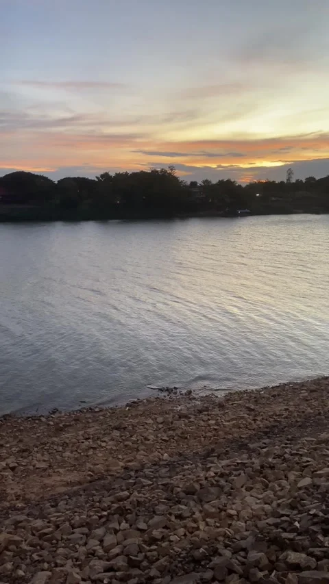 Sunset at a sea in evening. Video stock 312287247