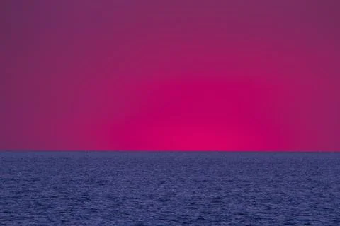 Sunset sea evening Stock Photos