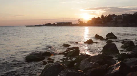 Sunset on the sea Stock-Footage 1047052