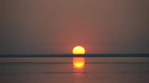 Sunset on sea Stock Footage