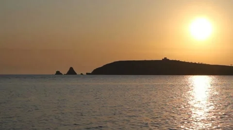 Sunset at sea Stock Footage 7234713