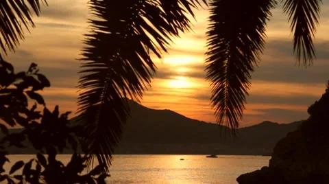 Sunset at Sea Stock Footage 7340658