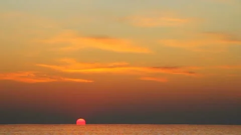 Sunset at sea Stock Footage 10571139