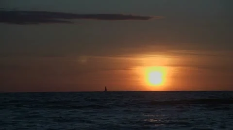 Sunset at sea Stock Footage 11133502
