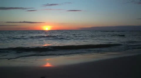 Sunset at sea Stock Footage 11133703