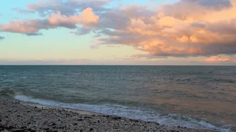 Sunset at sea Stock Footage 11399742