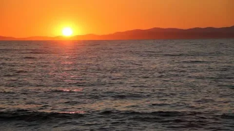 Sunset at Sea Stock Footage 11625435