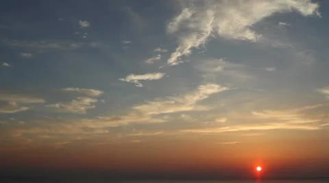 Sunset at sea Stock Footage 12035425