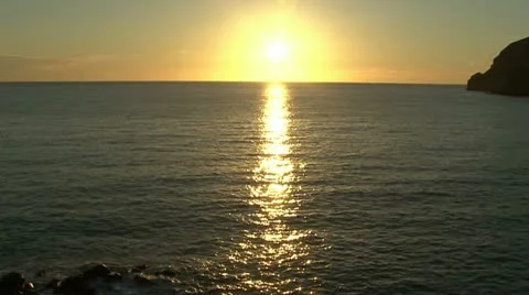 Sunset at sea Video stock 12449719