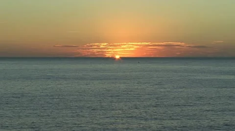 Sunset at sea Stock Footage 12449727