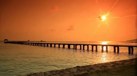 Sunset at sea Video stock 22089105