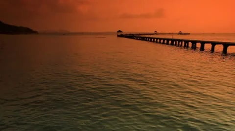 Sunset at sea Stock Footage 22090946