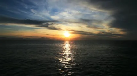 Sunset at the sea Stock Footage 22637622