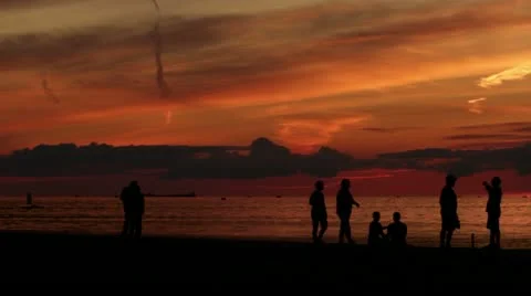 Sunset Sea Stock Footage 22795228