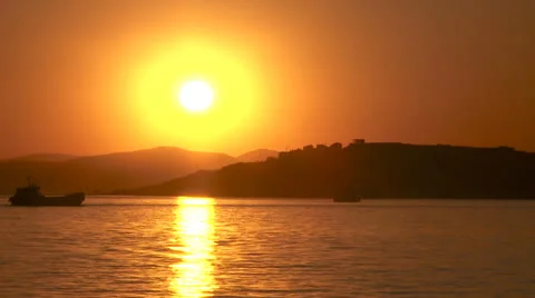 Sunset on the sea Video stock 24727502