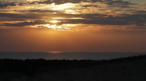 Sunset in the Sea Stock Footage 27951913