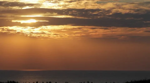 Sunset in the Sea Stock Footage 27954505