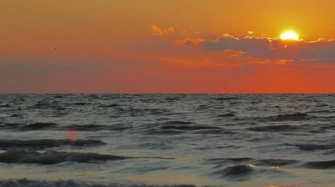 Sunset on the sea Stock Footage 28530171