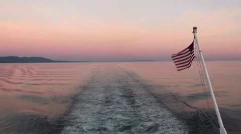 Sunset at sea Stock Footage 32377898