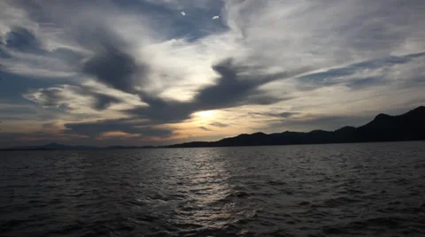 Sunset from sea 스톡 동영상 33127289