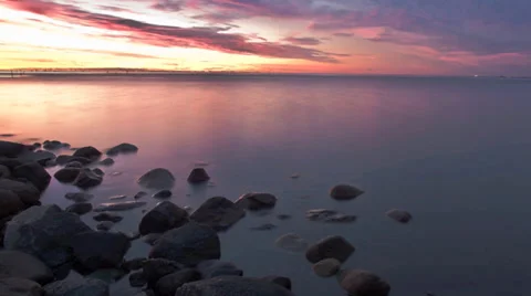 Sunset on the sea Stock Footage 35173826