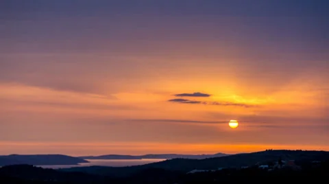 Sunset Sea Video stock 38946390