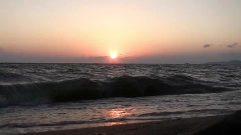 Sunset at the sea Stock Footage 48252300