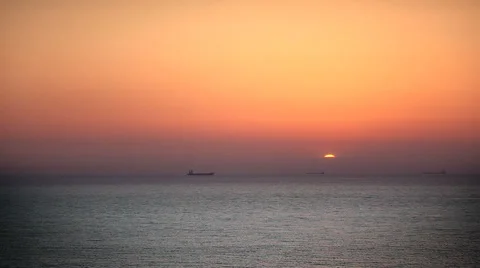 Sunset at Sea Stock Footage 51845449