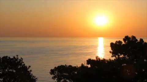 Sunset on the sea Stock Footage 53894837