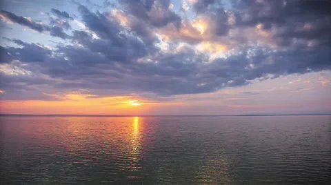 Sunset on the sea. Stock Footage 54058374