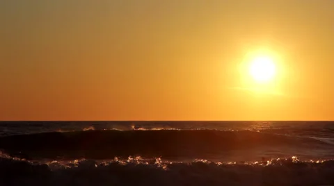 Sunset at Sea Stock Footage 63564709