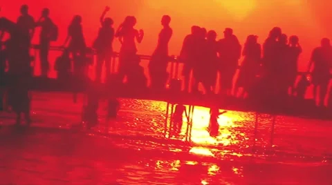 Sunset on sea Stock Footage 64355487