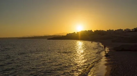 Sunset by the sea Stock Footage 68769336