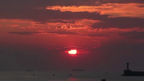 Sunset on the sea Stock-Footage 70869603