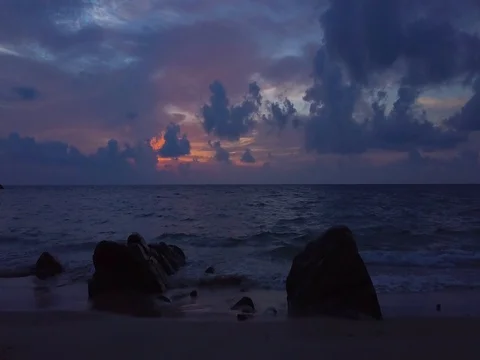 Sunset at sea Stock Footage 75419102