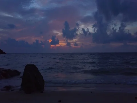 Sunset at sea Stock Footage 75434859