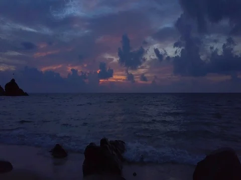 Sunset at sea Stock Footage 75434863