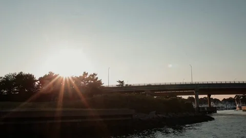 Sunset at sea Stock Footage 76360383