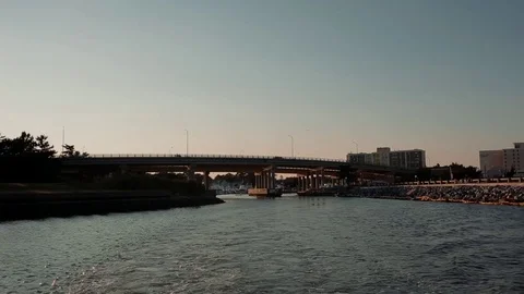 Sunset at sea Stock Footage 76360396