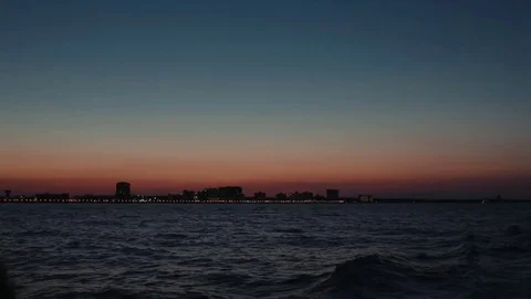 Sunset at sea Stock Footage 76360446