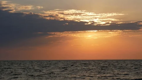 Sunset in the sea Stock Footage