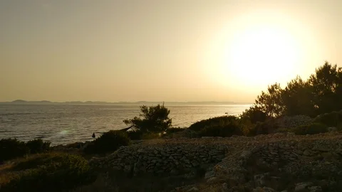 Sunset on the sea Stock Footage 78942740