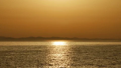 Sunset on the sea Stock Footage 78948335