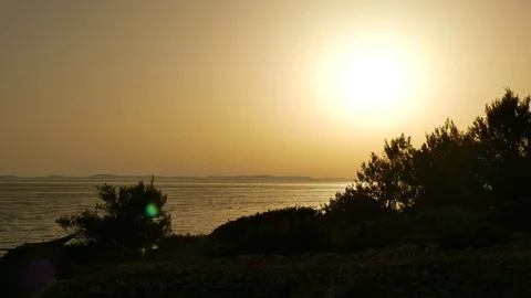 Sunset on the sea Stock Footage 78950559